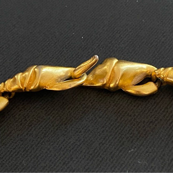 Vintage Seashell Gold Collar Necklace - Picture 6 of 9